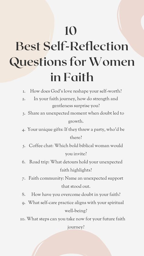 Christian Woman Journal Prompts, Biblical Questions To Ask Yourself, Christian Journal Prompts Faith, Christian Journaling Prompts For Women, Faith Based Questions, Bible Reflection Journal, Christian Reflection Questions, Deep Christian Questions, Journal Prompts Christian Women