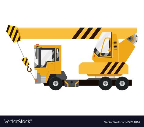 Whooping Crane Drawing, Crane Vector, Mobile Vector, Construction Crane Illustration, Crane Car, Mobile Crane, Construction Crane, Crane Truck, Truck Cranes