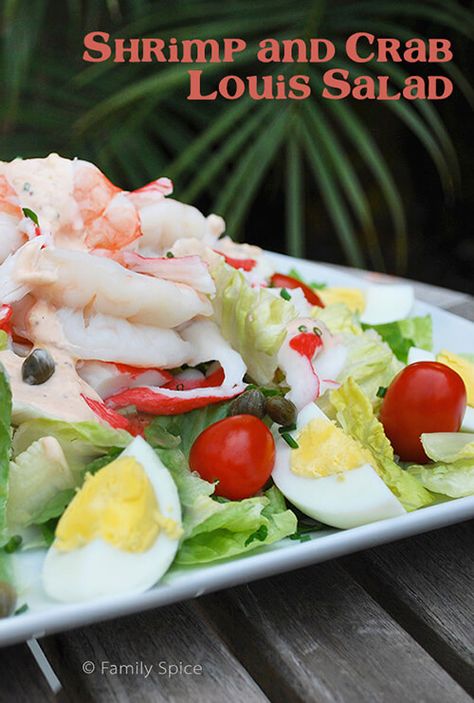 Shrimp And Crab Louie Salad, Shrimp Crab Louie Salad, Crab Louie Salad Recipe, Crab Louis, Shrimp Louie Salad, Shrimp Louie, Crab Louie Salad, Crab Louie, Seafood Salads