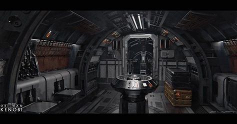 Benjamin Last | Design for the interior of the Mercenary ship featured in Star Wars: Obi-Wan Kenobi. Featured briefly in the show, the entire interior was… | Instagram Star Wars Ship Interior, Star Wars Ships Design, Space Fighter, Obi Wan Kenobi, Star Wars Ships, Obi Wan, Star Wars, Stars, Instagram