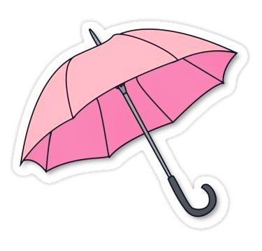 Umbrella Aesthetic, Umbrella Sticker, Pink Stickers, Positivity Stickers, Pink Umbrella, Sticker Design Inspiration, Bow Wallpaper, Disney Iphone, Inspirational Printables