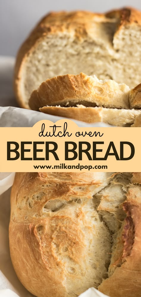 Dutch Oven Beer Bread, Easy Beer Bread, Beer Bread Easy, Cheesy Pull Apart Bread, Bread Pull Apart Recipes, Beer Bread Recipe, Oven Bread, Dutch Oven Bread, Homemade Beer