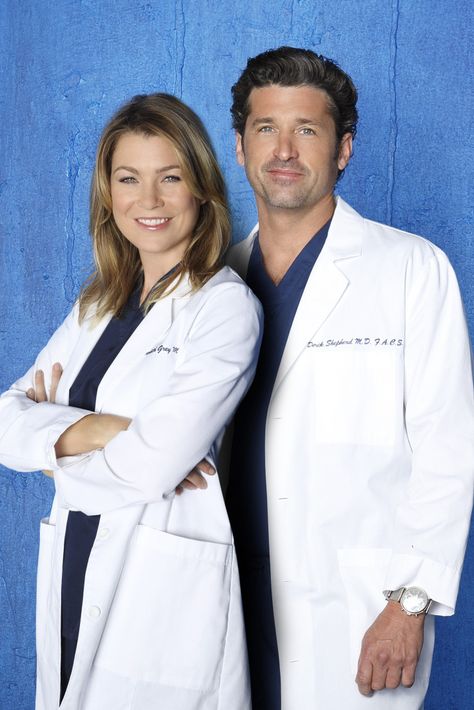 Quem não shippa? Greys Anatomy Costumes, Ellen Pompeo Patrick Dempsey, Greys Anatomy Derek, Greys Anatomy Couples, Addison Montgomery, Meredith And Derek, Greys Anatomy Characters, Derek Shepherd, Shonda Rhimes