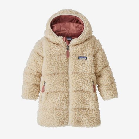 The Patagonia Baby Recycled High-Loft Parka Jacket provides serious cold weather protection for infants with 700-fill-power 100% Recycled Down. Patagonia Baby, Baby Patagonia, Olivia Grace, Patagonia Kids, Oyster White, Toddler Jacket, Carters Baby, Outdoor Clothing