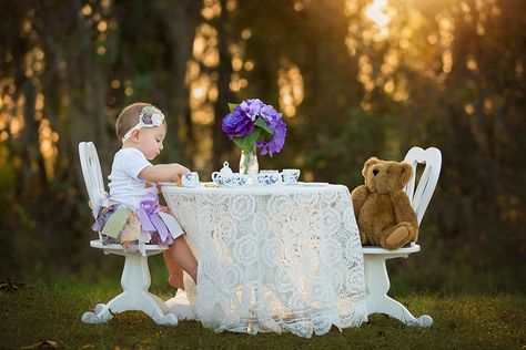 Tea Party First Birthday Photoshoot, Tea Party Birthday Photo Shoot, Tea Party First Birthday Pictures, First Tea Party Birthday, 1st Birthday Tea Party Photo Shoot, Tea Party Cake Smash, 2nd Birthday Outdoor Photo Shoot, Tea Party Photoshoot Kids, Princess Tea Party Photo Shoot