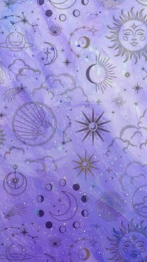 Summer Witchy Wallpaper, Tarot Wallpaper Backgrounds, Blue Gold Aesthetic, Priestess Aesthetic, Witches Birthday, Celestial Nails, Witch Birthday, Mystic Wallpaper, Purple Witch