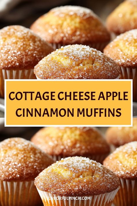 Delicious and Easy Cottage Cheese Apple Cinnamon Muffins - A healthy muffin Perfect for a Cozy Morning Breakfast or Snack! Apple Cinnamon Cottage Cheese Muffins, Apple Cottage Cheese Muffins, Cinnamon Apple Cottage Cheese Bites, Cottage Cheese Cinnamon Muffins, Cottage Cheese Apple Muffins, Healthy Muffins Breakfast, Cottage Cheese Cinnamon Roll Muffins, Cottage Cheese Blueberry Muffins, Cottage Cheese Muffins Healthy