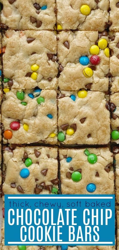 Chocolate Chip Cookie Bar Recipe, Easy Bar Recipes, Chocolate Chip Bars, Dessert Bar Recipe, Cookie Bar, Chocolate Chip Cookie Bars, Chocolate Chip Recipes, Cake Bars, Cookie Bar Recipes