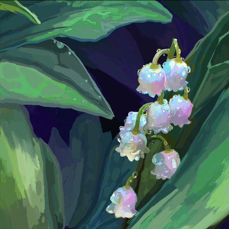 Arte Inspo, Wow Art, 판타지 아트, Dreamy Art, Lily Of The Valley, The Flowers, 그림 그리기, Pretty Art, Pretty Wallpapers