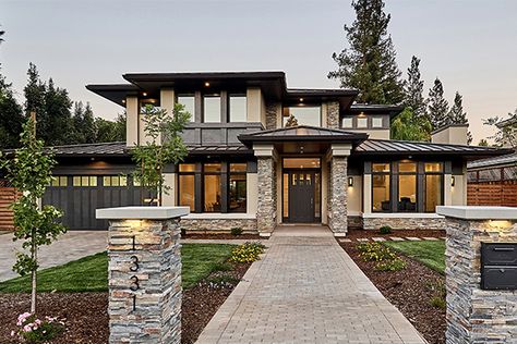 Modern Craftsman House, Modern Prairie Home, Prairie Style Architecture, Modern Mountain House, Prairie House, Prairie Home, Prairie Style Houses, House Design Ideas, American Houses