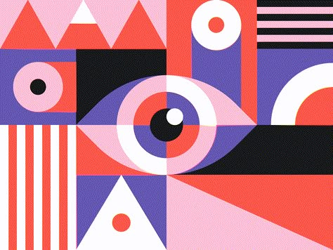 Geometric Graphic Design, Eye Illustration, Tableau Art, Geometric Graphic, Design Geometric, Eye Design, Geometric Designs, Geometric Art, Abstract Shapes