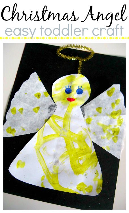 Simple angel craft for kids Easy Toddler Crafts, Christmas Lesson, Coffee Filter Crafts, Christmas Crafts For Toddlers, Christmas Crafts For Kids To Make, Christian Crafts, Craft Kids, Angel Crafts, Church Crafts