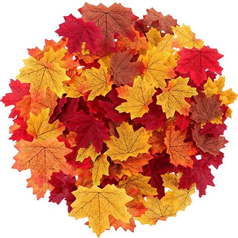 AmazonSmile: Maple Leaves Artificial Fall Leaves Bulk 400Pcs Assorted Mixed Faux Fall Color Maple Leaves Decoration Fake Maple Left Art for Craft, Wedding, Festival, Party, Thanks-Giving and Outdoor Decorating: Gateway Thanksgiving Table Crafts, Maple Leaf Art, Fall Leaf Decor, Leave Art, Wedding Party Table Decorations, Fall Flower Arrangements, Wedding Party Table, Artificial Leaf, Thanksgiving Table Decorations