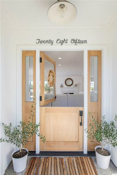 ciao! newport beach: ten of the most fabulous Dutch doors Dutch Doors Exterior, Dutch Door, House Doors, Entry Door, Back Doors, House Numbers, Newport Beach, Fixer Upper, House Front