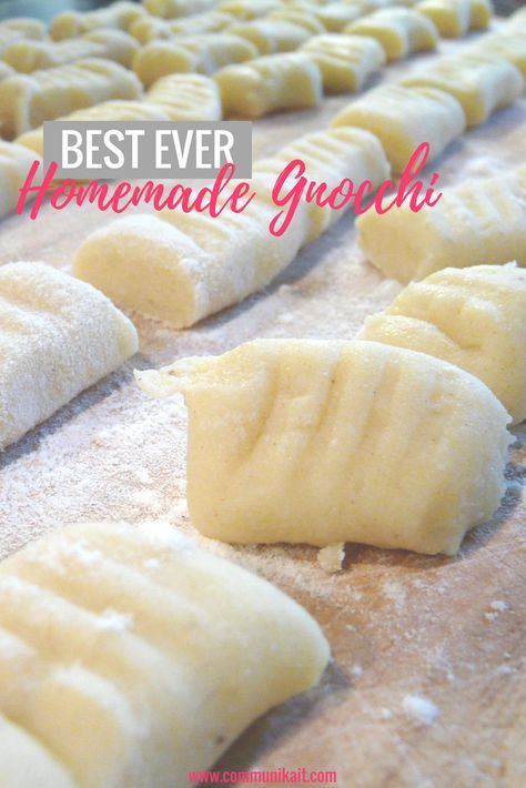 Gnocchi Recipes Easy, Italian Gnocchi, Gnocchi Recipes Homemade, Gnocchi Dishes, Outdoors Quotes, Resep Pasta, Homemade Pasta Recipe, Gnocchi Recipe, Homemade Gnocchi