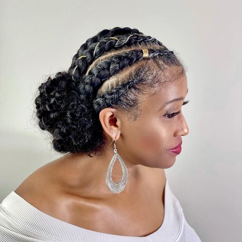 Neat Scalp Braids for Natural Hair Braided Bun Styles, Cornrow Braid Styles, Black Braided Hairstyles, Scalp Braids, Short Box Braids Hairstyles, Short Box Braids, Braided Bun Hairstyles, Types Of Braids, Braided Cornrow Hairstyles