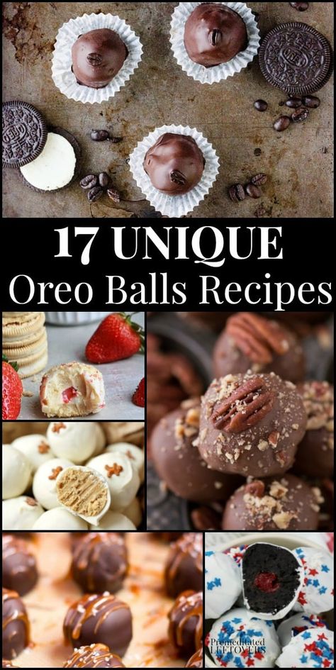 17 Unique Oreo Balls Recipes for every occasion. Truffles Recipes, Oreo Balls Recipe, Nutella Muffin, Oreo Truffles Recipe, Oreo Cookie Balls, Hot Chocolate Fudge, Peanut Butter Oreo, Mint Oreo, Oreo Balls