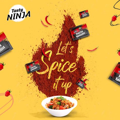 Food Packet Photography, Pasta Poster Design, Time Magic, Poster Food, Creative Snacks, Food Art Photography, Creative Advertising Design, Food Advertising, Spice It Up