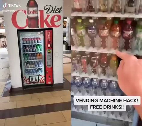 VENDING MACHINE HACK! FREE DRINKS! – popular America’s best pics and videos on the site https://americasbestpics.com Vending Machine Hack, Bird Facts, Rap God, Get Free Stuff, Best Pics, Lost Money, Video App, Vending Machine, Gender Reveal Party