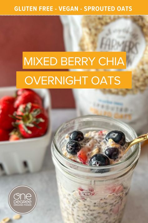 This easy and delicious Mixed Berry Chia Overnight Oats recipe is the perfect breakfast for busy mornings. 🌾🫐🍓Bursting with flavor and clean ingredients like our rich sprouted rolled oats- this easy recipe will make mornings your favorite part of the day! 
.
.
#overnightoatsrecipe #overnightoats #sproutedgrains #breakfast #healthybreakfast #easyrecipe #healthyrecipe #berry #chiaseeds #easybreakfast Sprouted Oats Recipes, Mixed Berry Overnight Oats, Sprouted Oats, Tournament Food, Berry Overnight Oats, Overnight Oats Breakfast, Gerd Friendly Recipes, Chia Overnight, Gerd Friendly