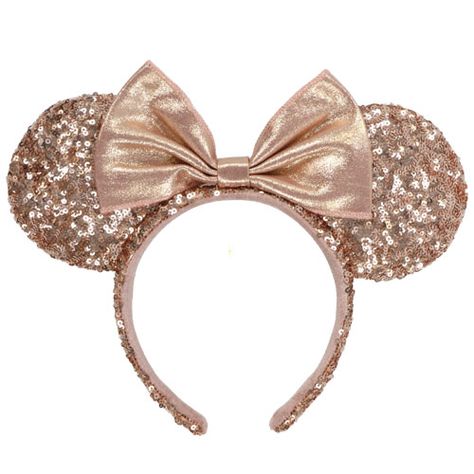 Disney Minnie Mouse Ears, Disney Headbands, Minnie Ears Headband, Minnie Rose, Minnie Mouse Ears Headband, Rose Gold Sequin, Mouse Ears Headband, Tokyo Disney Resort, Minnie Mouse Ears