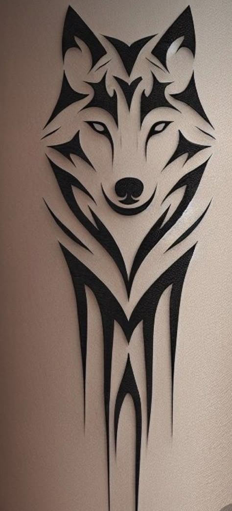 Wolf Images Drawing, Tattoo Images Drawings, Wolf Art Drawing Sketches, Animal Half Sleeve Tattoo, Easy Tattoo Sketches, Wolf Face Sketch, Symmetrical Drawing Ideas, Simple Wolf Drawing, Tattoo Outline Designs