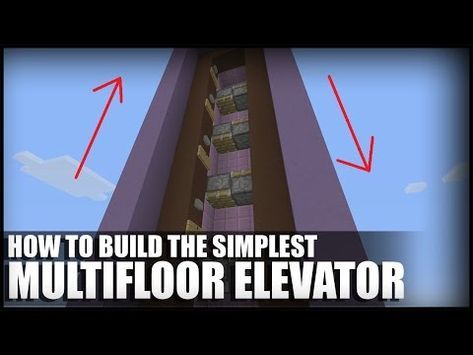 How To Build A Simple Multifloor Elevator in Minecraft (TU46 CU36) - YouTube Minecraft Elevator Tutorials, Minecraft Elevator, Minecraft Redstone Creations, Minecraft Banner Patterns, Minecraft Building Blueprints, Minecraft Ps4, Minecraft Redstone, Minecraft Seed, Minecraft Structures