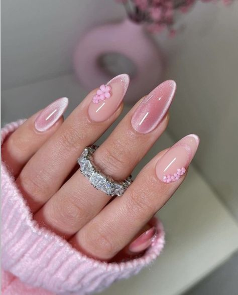 32 Fabulous Summer & Vacation Nail Ideas For Every Style 121 32 Fabulous Summer & Vacation Nail Ideas For Every Style Summer Nails Designs 2024, Summer Nail 2024 Trends Pink, Nail Summer 2024 Trends, Nails Design Summer 2024, Summer Vacation Nails, Pink French Nails, Pink Chrome Nails, Game Style, Flower Nail Designs