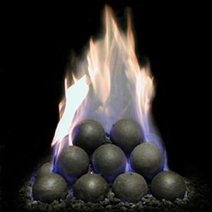 Full View Colonial Cannon Ball Fireplace Balls Gas, Fire Balls For Fireplace, Fireplace Balls, Fireplace Glass, Cannon Ball, Fireplace Room, Fireplace Update, Gas Fireplaces, Free Gas