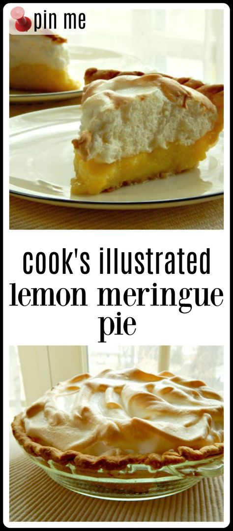 Cook's Illustrated Lemon Meringue Pie is the pinnacle of pie perfection! Seriously, everyone RAVES about this pie! Even people who say they don't like Lemon Meringue Pie gush on and on about it. Just say thanks and hand them the recipe! #Lemon Meringue Pie #Cook's Illustrated Lemon Meringue Pie Best Lemon Meringue Pie, Cooks Illustrated Recipes, Meringue Pie Recipes, Lemon Meringue Pie, Cooks Illustrated, Meringue Pie, Cooking Chef, Lemon Meringue, Pie Dessert