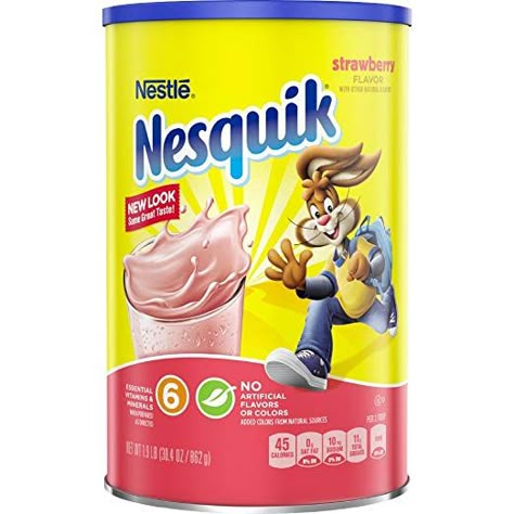 Neapolitan Cookies - Tri Colored Vanilla, Chocolate, & Strawberry Cookies Strawberry Milk Nesquik, Nesquik Chocolate Milk, Strawberry Nesquik, Chocolate Milk Powder, Strawberry Powder, Grocery Foods, Chocolate Powder, Flavored Drinks, Milk Powder