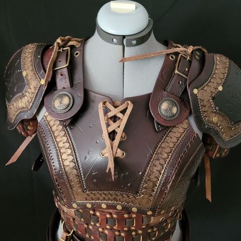 Women's Leather Armor, Medieval Leather Armor Woman, Leather Breastplate Female, Studded Leather Armor Women, Leather Armor Women, Female Leather Armor, Fantasy Leather Armor, Renfest Costume, Breastplate Armor