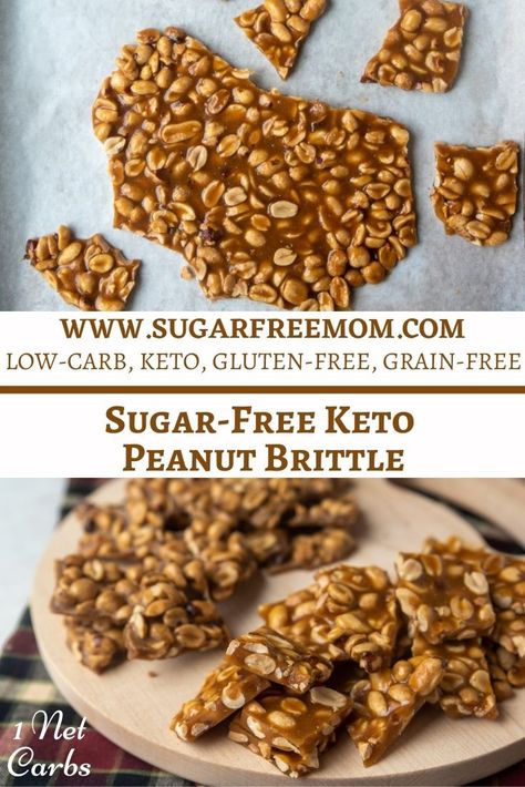 Easy Sugar Free Low Carb Keto Peanut Brittle (Gluten Free) Sugar Free Peanut Brittle, Sugar Free Peanut Brittle Recipe, Keto Peanut Brittle, Coconut Sugar Recipes, Low Carb Cookies Recipes, Peanut Brittle Recipe, Low Carb Holiday, Brittle Recipes, Keto Christmas