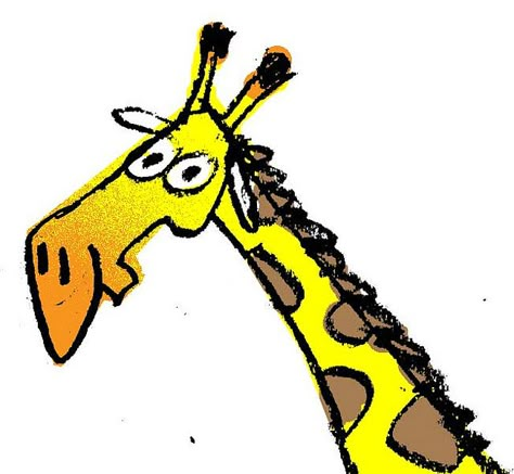 Giraffe Looking Left Giraffe Drawing, Giraffe Illustration, Cartoon Giraffe, Animal Art Prints, Animal Doodles, Face Illustration, A Giraffe, Kids Artwork, Mini Drawings