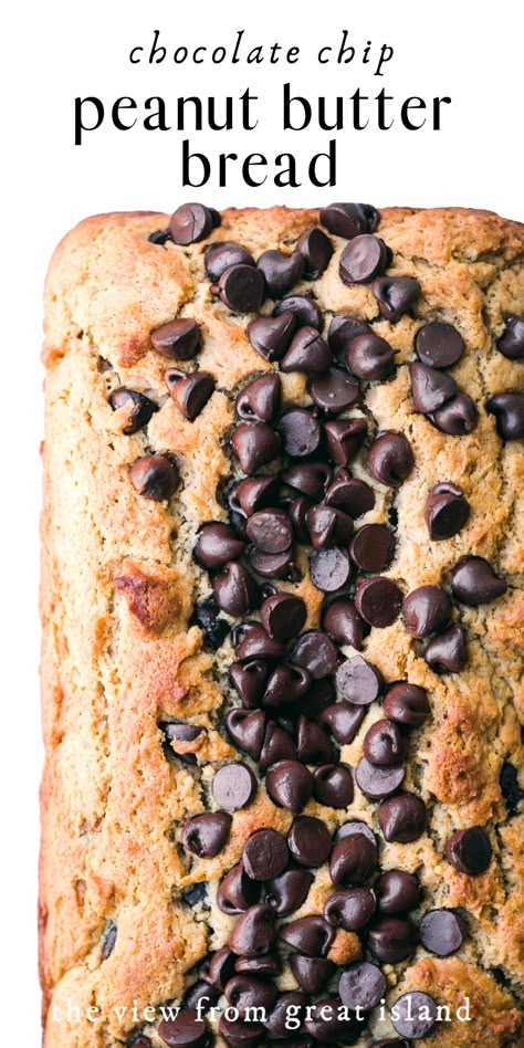 Brunch Baking, Chocolate Chip Bread Recipe, Snack Easy, Peanut Butter Bread, Medicine Tips, Chocolate Chip Bread, Cake Bread, Butter Bread, Peanut Butter Chocolate Chip