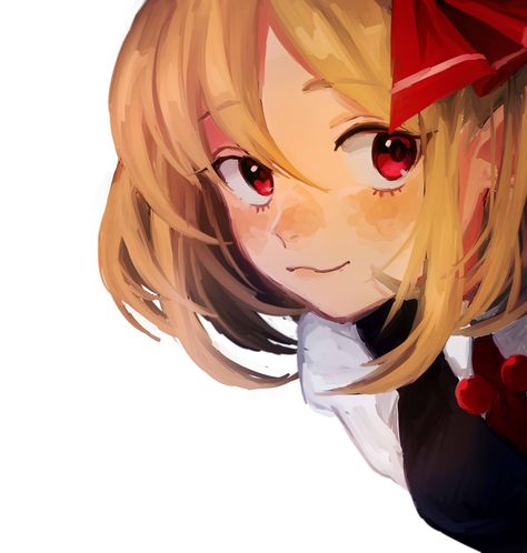 Rumia Touhou, Queen Queen, Witch Hat, Tell Me, Witch, Blonde, Red, Hair, Anime