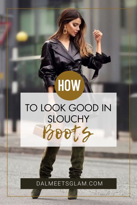 How to look good in slouchy boots | Slouchy Boots | Slouchy Boots Outfit |Boots For Women | Boots Outfit #boots #bootsoutfitforwomen Slouchy Boots Outfit Jeans, Knee High Slouchy Boots Outfit, How To Wear Slouchy Boots, How To Style Slouchy Boots, Slouchy Suede Boots Outfit, Slouch Boots Outfit, Slouchy Boots Outfit, Black Leather Boots Outfit, Calf Boots Outfit