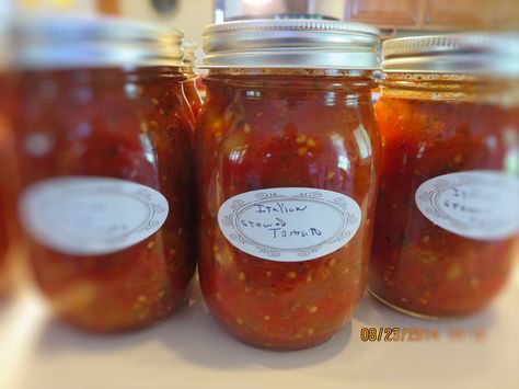 Italian Style Stewed Tomatoes -Good for Canning | Food.com Stewed Tomatoes Recipe, Crock Pot Chicken Cacciatore, Stewed Tomato Recipes, Canning Tomatoes Recipes, Recipe For One, Canning Ideas, Canning Recipe, Tomatoes Recipe, Italian Spices