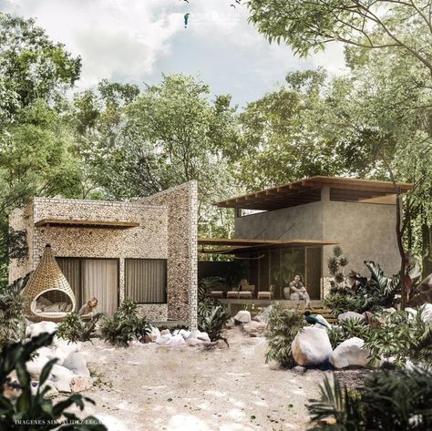 En Preventa Casa Ecológica En Tulum (715) | MercadoLibre House Claims, Eco Homes, Stone Mansion, Mexico House, Glamping Resorts, Bali House, Rustic Luxe, Sustainable Community, Four Elements