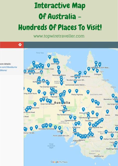 Use our interactive map of Australia to plan your next outback holiday! We have hundreds of locations on our map. Click on a place marker to get more info. #TopWireTraveller #SeeAustralia #NTAustralia #TourismTopEnd #westernaustralia #thisissouthaustralia #newsouthwales #thisisqueensland Bus Trip, Map Of Australia, Australia Trip, Australian Road Trip, Australia Itinerary, Road Trip Map, Outback Australia, Australian Travel, North Queensland