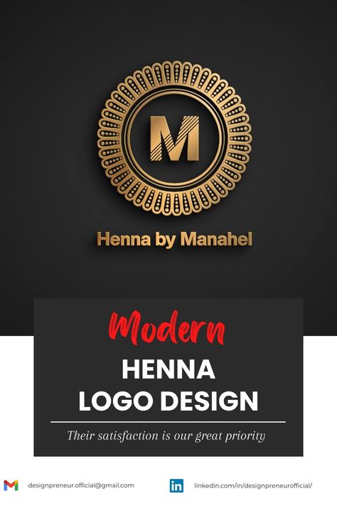 Henna Tattoo Logo Design Henna Logo Design, Henna Logo, Henna Business, S Mehendi, Tattoo Logo Design, Tattoo Logo, Modern Henna, Pattern Mandala, Design Henna