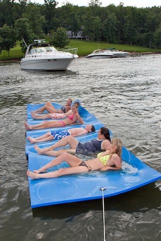 Water mat....yes!! Water Floats, Lake Fun, Water Mat, Lake Days, Lake Time, Lake Living, Floating In Water, Lake Life, Outdoor Fun