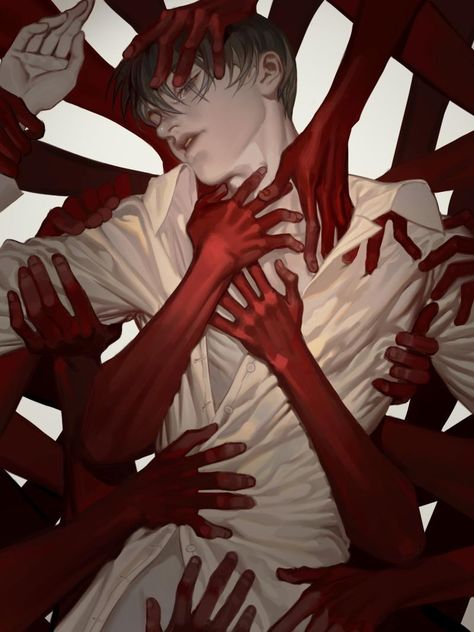 Blood Reference, Ange Demon, Boy Art, Drawing Inspiration, Dark Art, Amazing Art, Hands On, Character Inspiration, Digital Painting