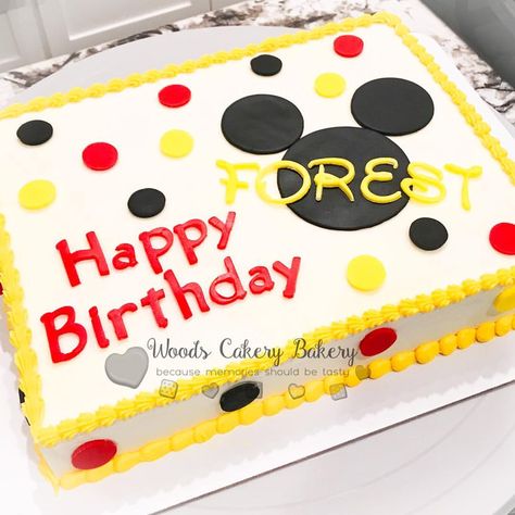 My son's birthday cake. Happy 2nd Birthday Forest! #lovemyson #lovemyboy #montgomerytx 1st Birthday Sheet Cake, Mickey Mouse First Birthday Cake, Mickey Mouse 1st Birthday Cake, Birthday Cake Mickey Mouse, Bolo Do Mickey Mouse, Cake Mickey Mouse, Birthday Sheet Cake, Mickey Birthday Cakes, Γενέθλια Mickey Mouse