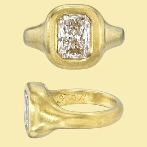 JENNA KATZ on Instagram: "Hand carved & hand engraved in 18k gold ✍🏼" Jenna Katz Jewelry, Jenna Katz, April 26, Hand Engraving, Hand Carved, 18k Gold, Carving, Engagement Rings, Gold