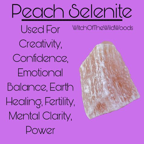 WitchOfTheWildWoods Peach Selenite, Pagan Spirituality, Crystals Healing Properties, Crystals Healing, Witchy Things, Crystal Magic, Season Of The Witch, Art Crafts, Crystal Collection