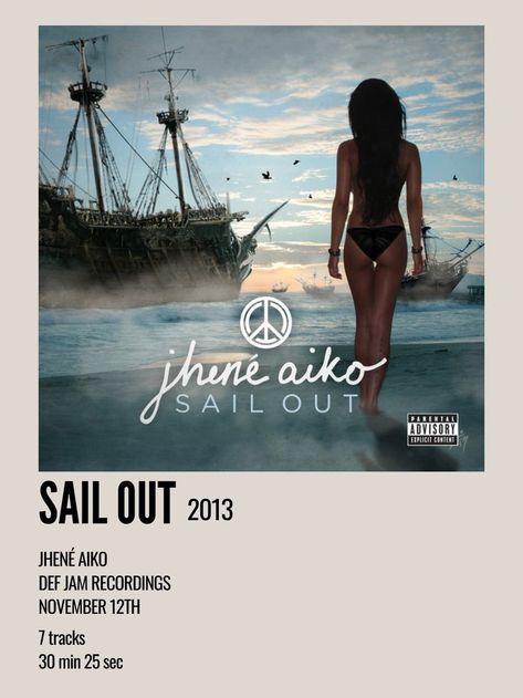 Sail Out Jhene Aiko, Rnb Albums, Album Covers Jhene Aiko, Wallpaper Jhene Aiko, Jhene Aiko Album, Minimalist Polaroid Poster, Polaroid Album, Aesthetic Polaroid, Room Collage