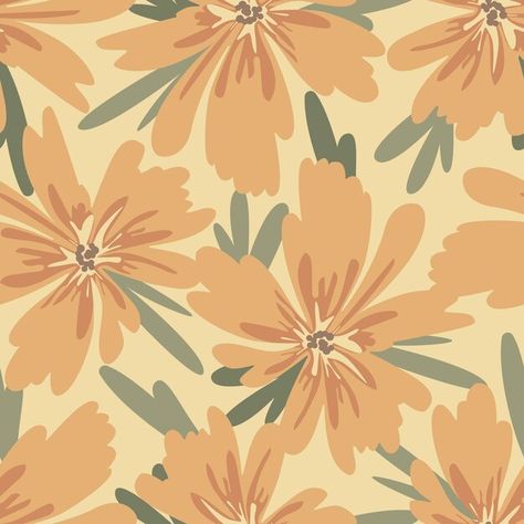 Boho Floral Pattern, 70s Flowers, Retro Flower Pattern, Retro Flower Background, Retro Floral Pattern, Groovy Flowers Background, Retro Seamless Pattern, Floral Seamless Pattern, Groovy Floral Pattern