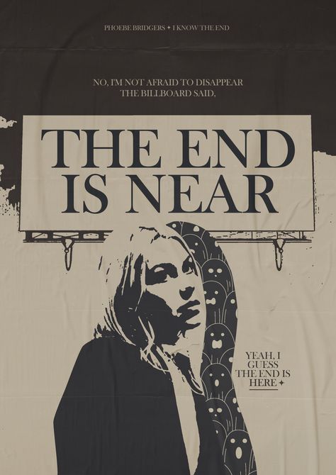 Phoebe Bridgers Poster I Know The End, Waiting Room Poster Phoebe Bridgers, What Was I Made For Poster, Boygenius Poster Aesthetic, I Know The End Poster, Boygenius Poster, Phoebe Bridgers Poster, I Know The End, Dorm Room Posters