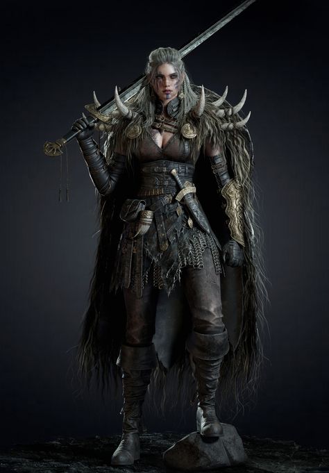 ArtStation - Viking, Kim subeen Viking Oc, Black Viking, Viking Woman, Body Pose Drawing, Destiny's Child, Illustration Character Design, Character Creation, Dnd Characters, Fantasy Character Design